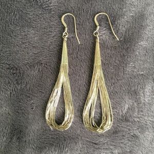 Navajo 10 strand Liquid Silver earrings